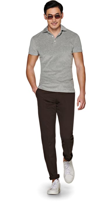 Grey Terry Polo