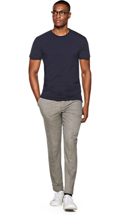 Navy Crewneck T-Shirt