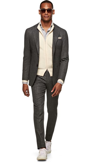 Havana Grey Plain Suit