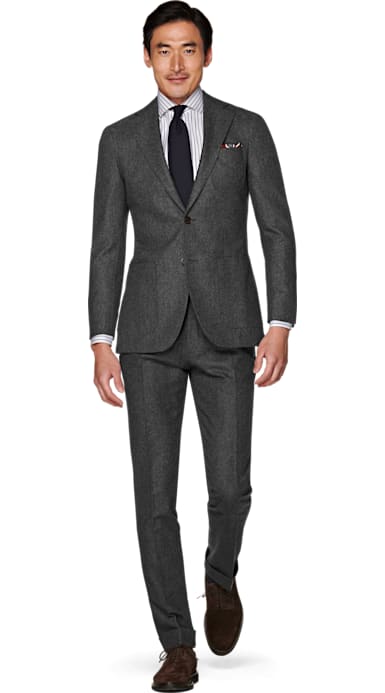 Havana Grey Plain Suit