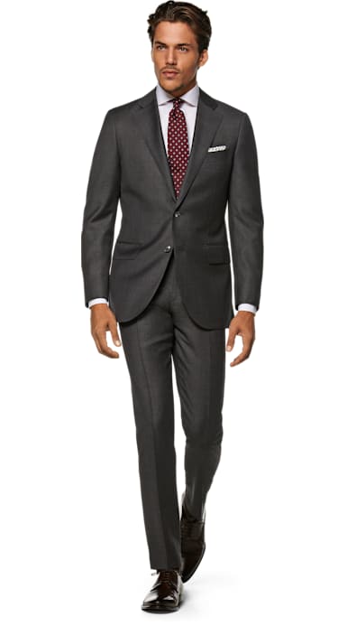 Lazio Grey Plain Suit