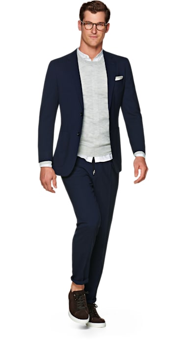 Havana Navy Plain Suit