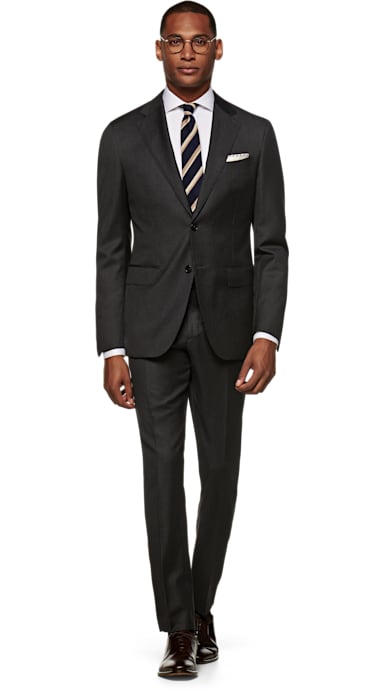 Napoli Dark Grey Pinstripe Suit
