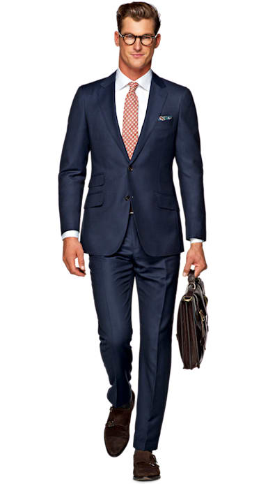 Sienna Blue Bird's Eye Suit