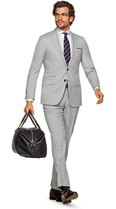 Sienna Light Grey Plain Suit