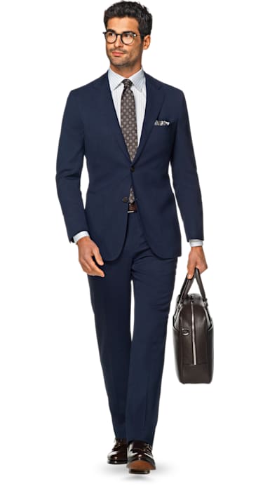 Havana Blue Check Suit