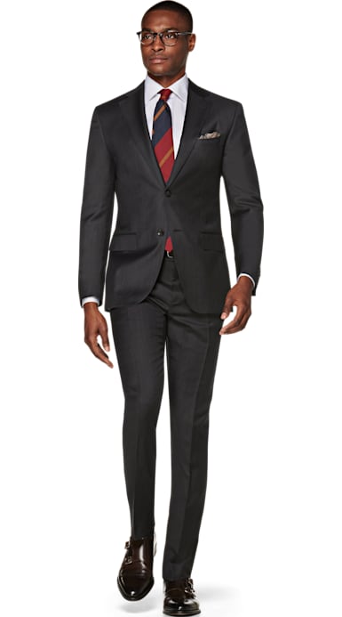 Napoli Dark Grey Plain Suit