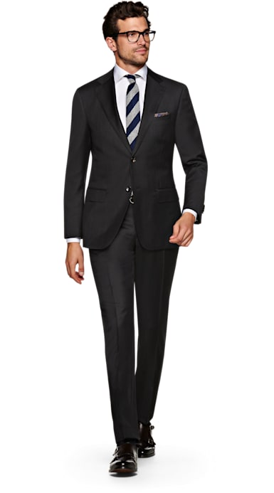 Napoli Dark Grey Plain Suit