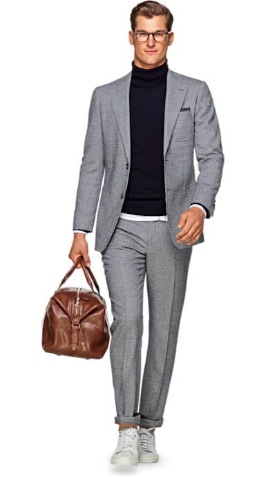 Havana Blue Houndstooth Suit