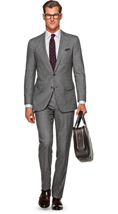 Lazio Grey Birds Eye Suit