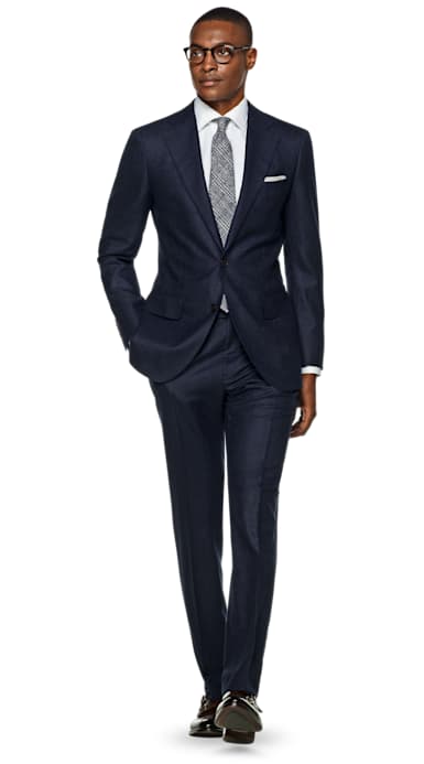 Lazio Navy Birds Eye Suit