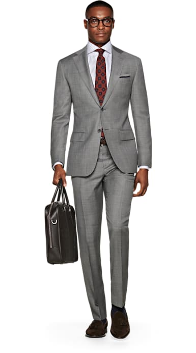 Napoli Grey Plain Suit