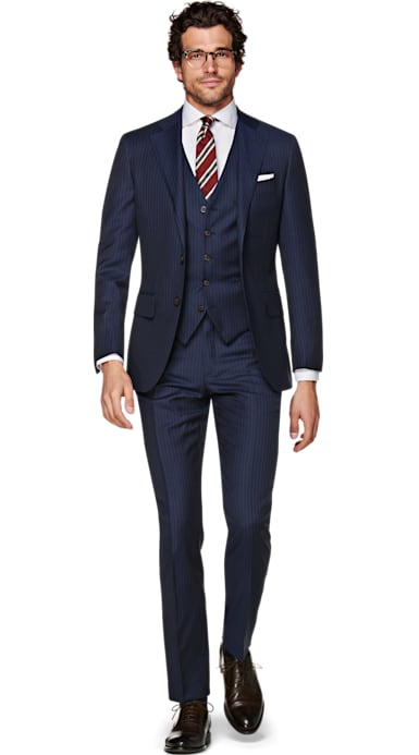 Lazio Blue Stripe Suit