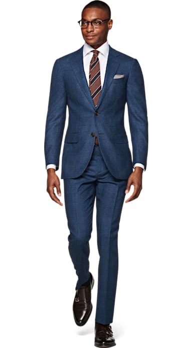 Sienna Blue Check Suit
