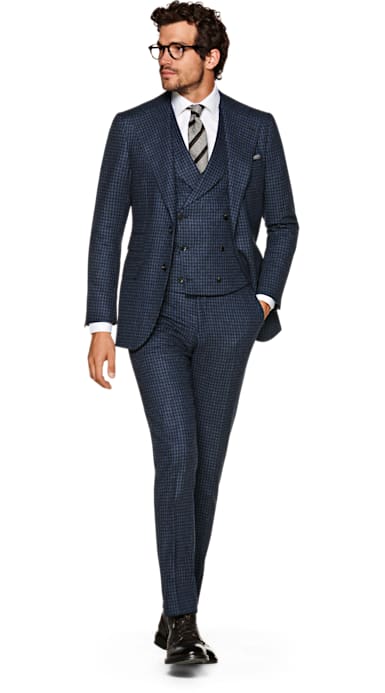 Havana Blue Houndstooth Suit