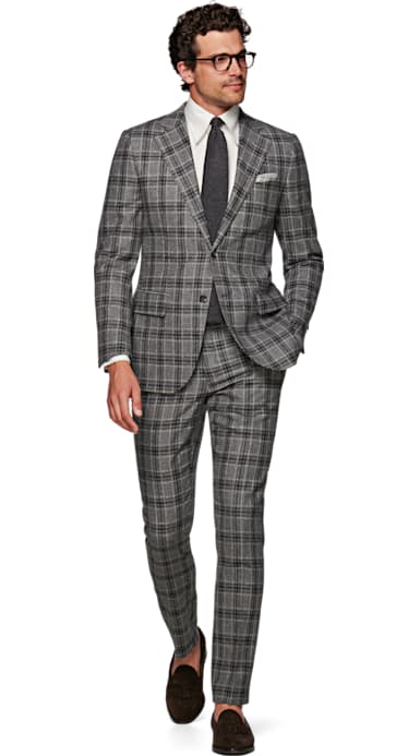 Lazio Grey Check Suit
