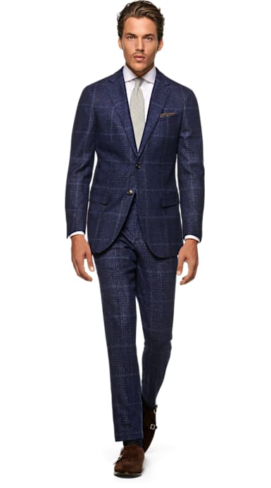 Sienna Navy Check Suit
