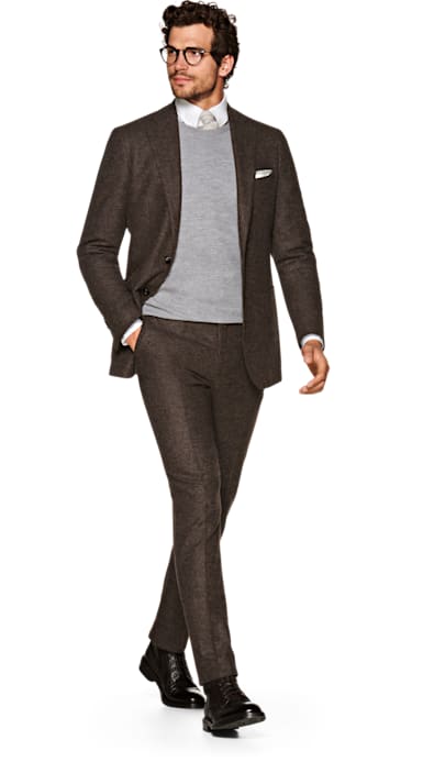 Havana Brown Plain Suit