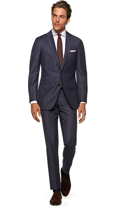 Sienna Blue Stripe Suit