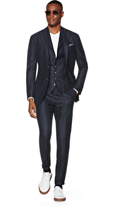 Havana Navy Stripe Suit