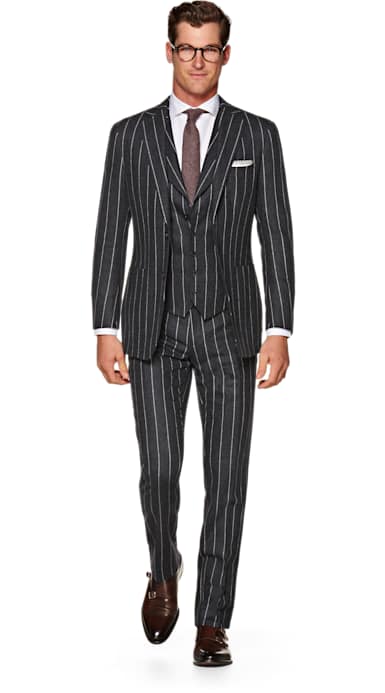 Havana Grey Stripe Suit