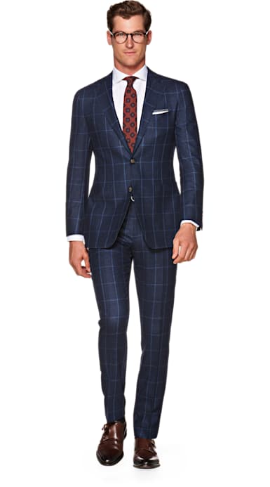 Havana Blue Check Suit