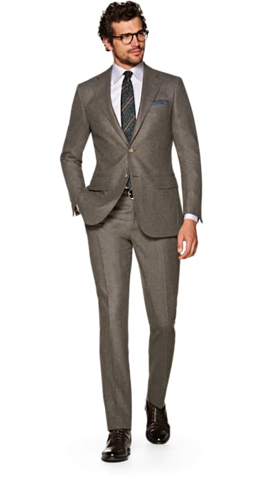 Lazio Brown Plain Suit