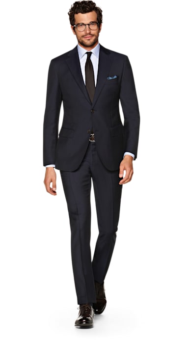 Napoli Navy Plain Suit
