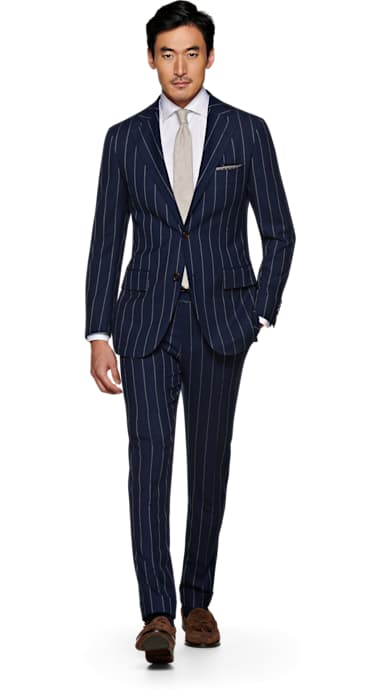 Jort Navy Stripe Suit