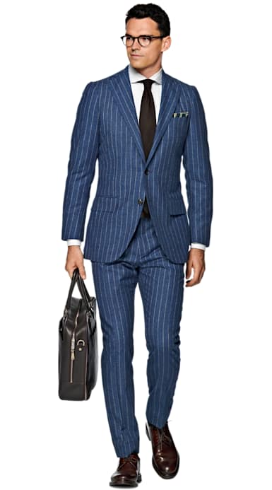 Lazio Blue Stripe Suit