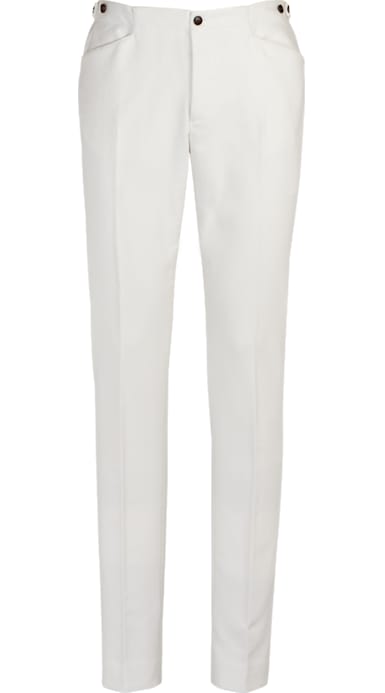Jort Off White Trousers