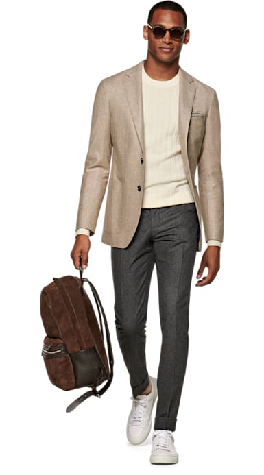 Grey Soho Slim Fit Trousers