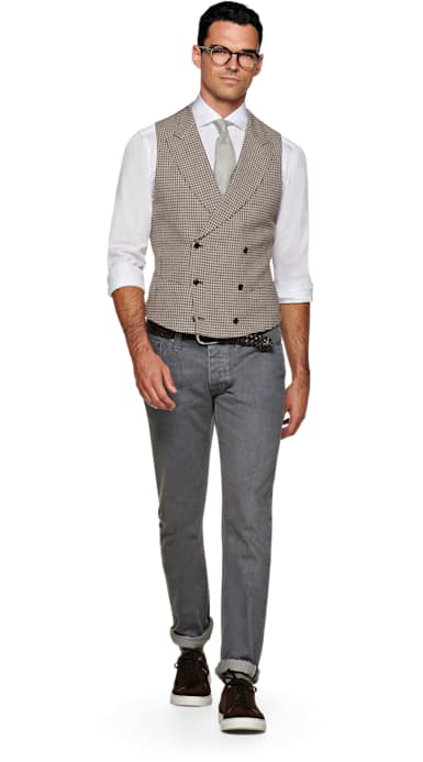 Brown Waistcoat Jort
