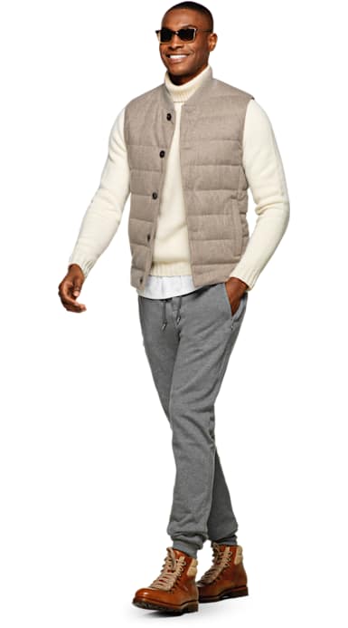 Light Brown Padded Vest