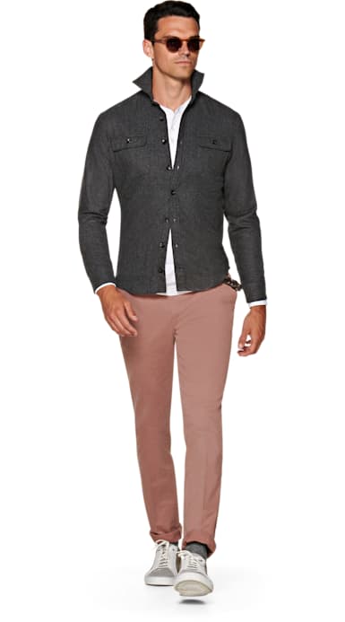 Grey Plain Overshirt
