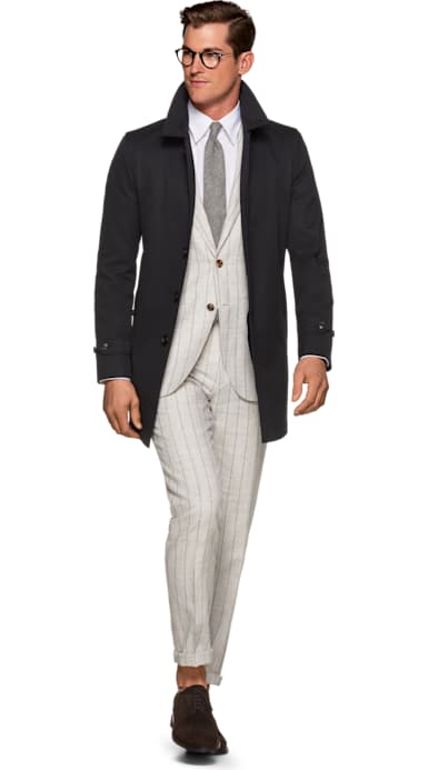 Navy Car Coat