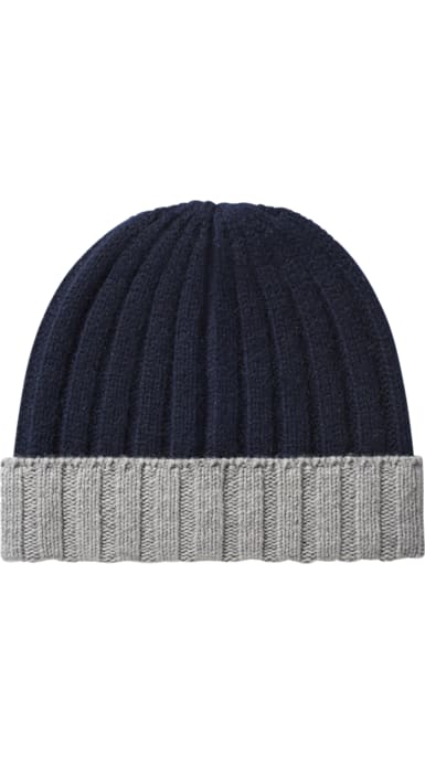 Navy / Light Grey Beanie