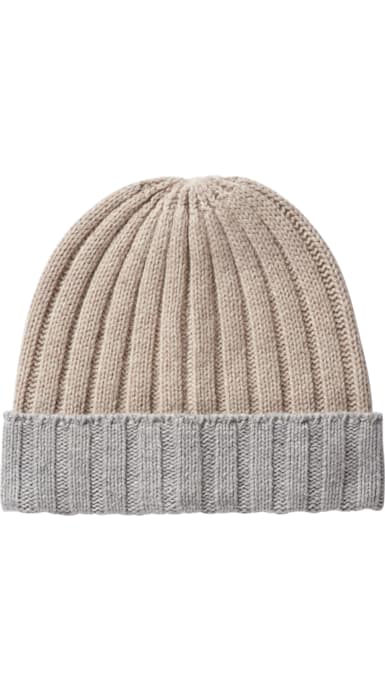 Oatmeal / Light Grey Beanie