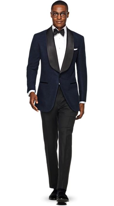 Jort Navy Plain Dinner Jacket