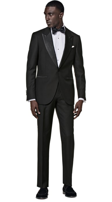 Lazio Black Plain Tuxedo Jacket