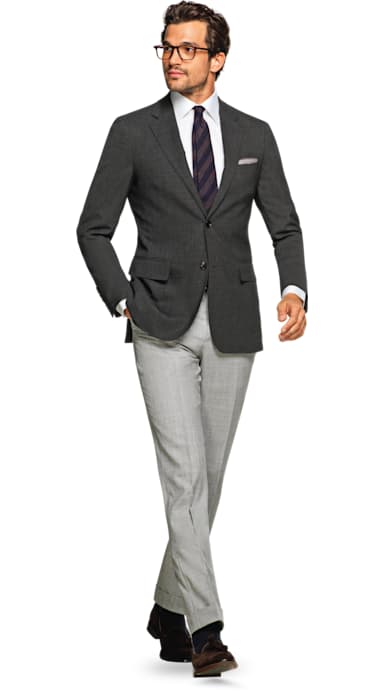 Havana Jacket Grey Plain