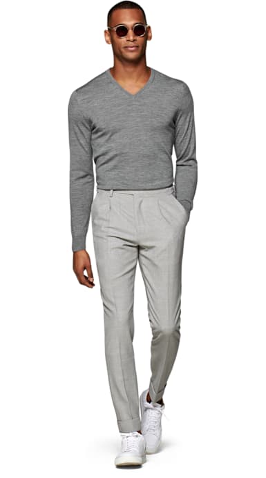 Grey V Neck