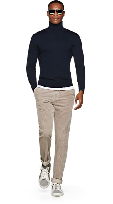 Navy Turtleneck