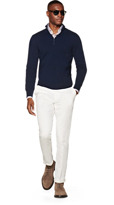 Navy Zip Sweater