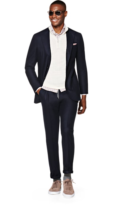 Havana Navy Plain Suit
