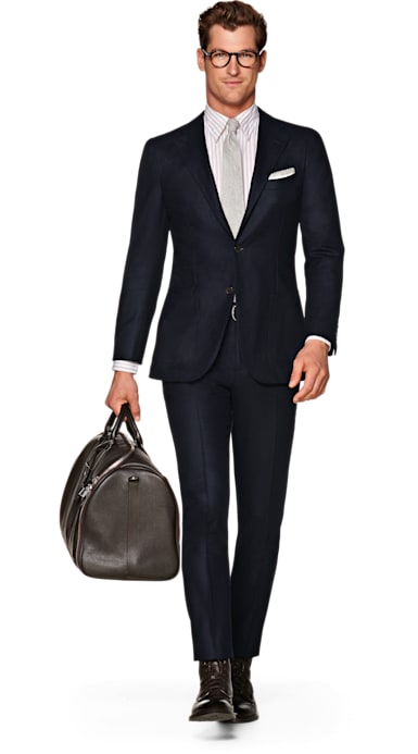Havana Navy Plain Suit