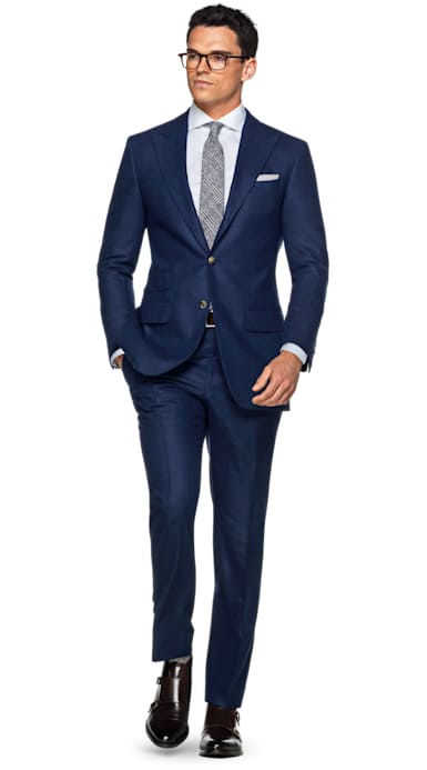 Washington Blue Plain Suit