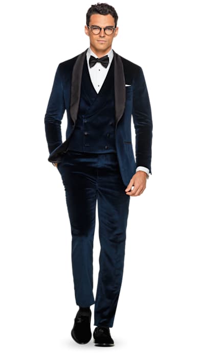 Havana Blue Plain Tuxedo