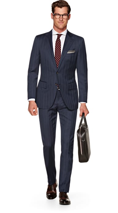 Lazio Blue Herringbone