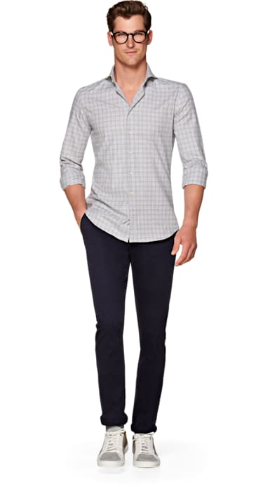 Navy Washed Chino